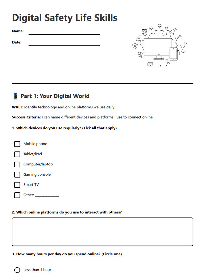 Digital Safety Life Skills