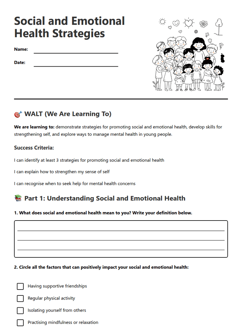 Social and Emotional Health Strategies