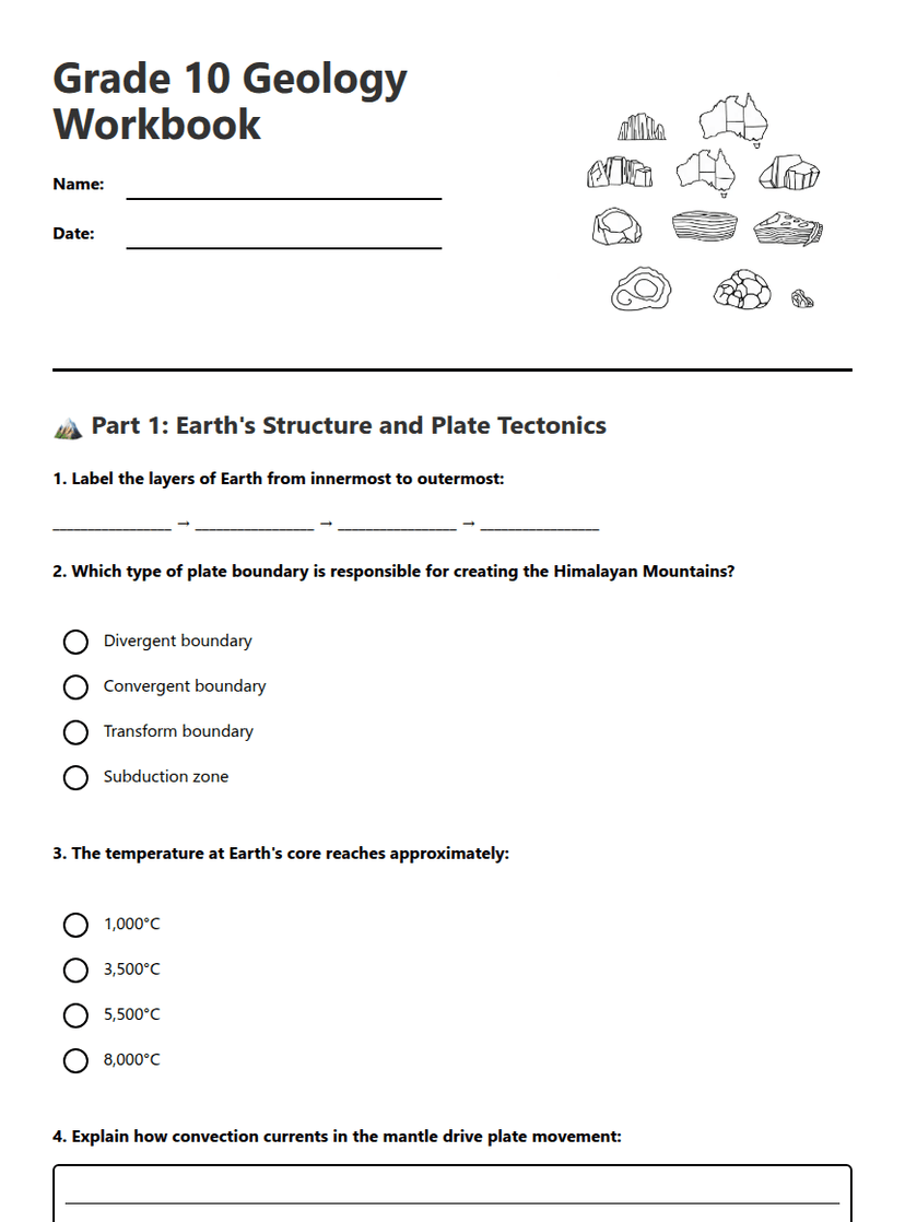 Grade 10 Geology Workbook