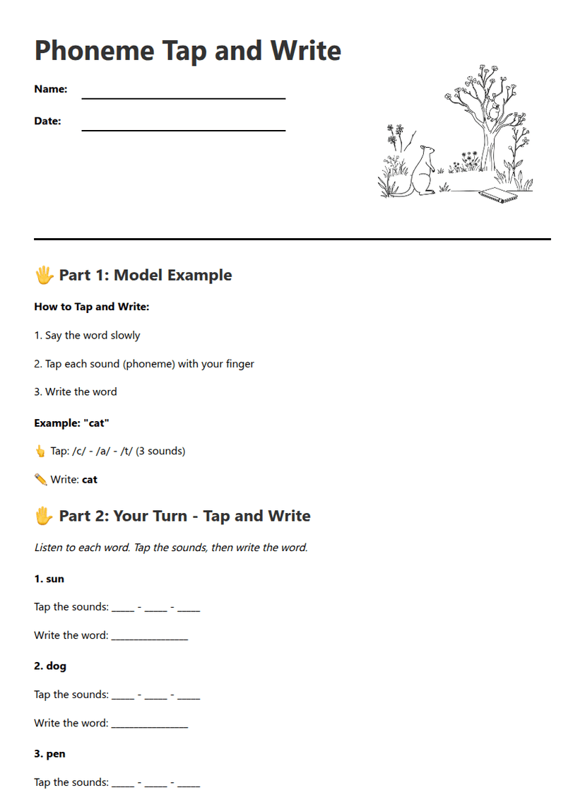Phoneme Tap and Write