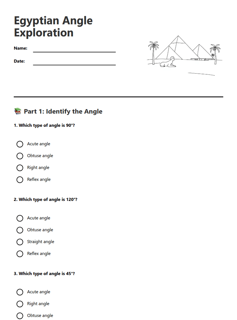 Egyptian Angle Exploration