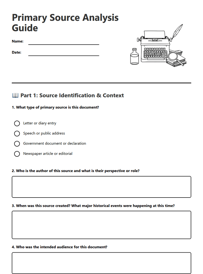 Primary Source Analysis Guide