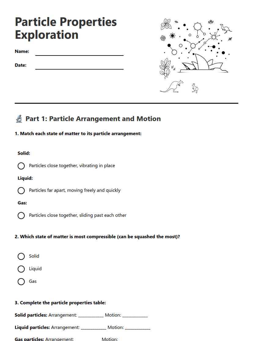 Particle Properties Exploration