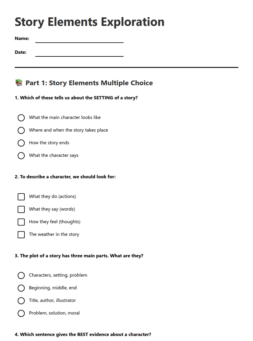 Story Elements Exploration