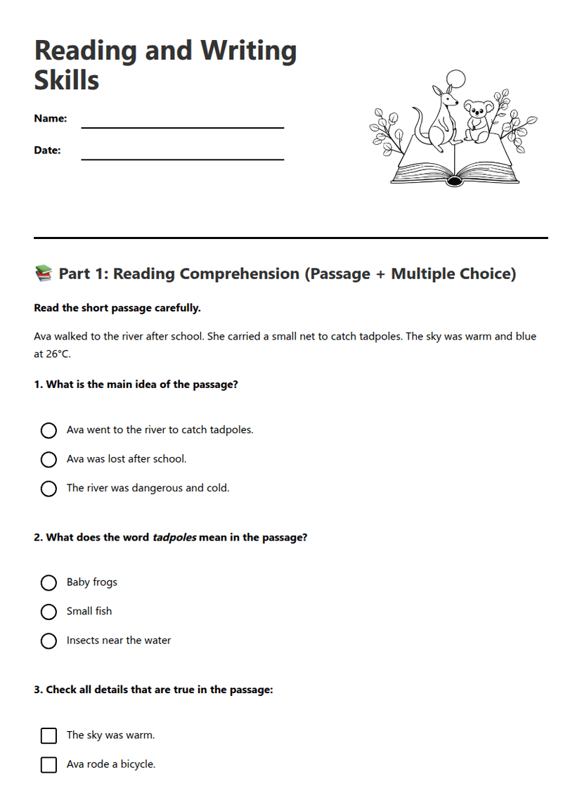 Reading and Writing Skills