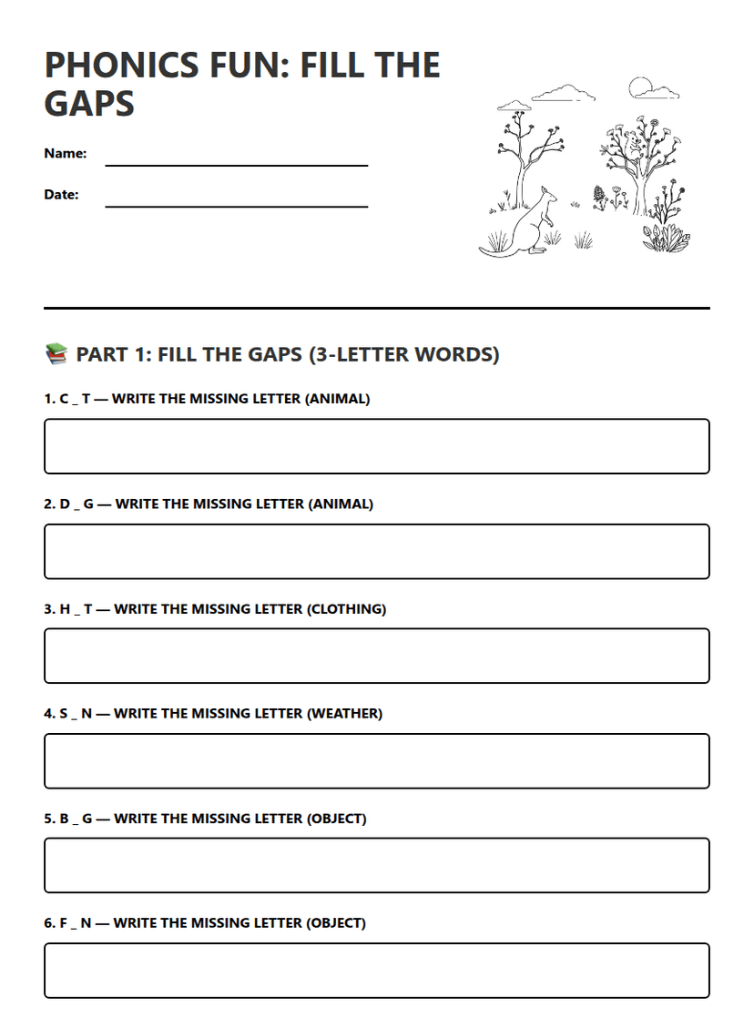 Phonics Fun: Fill the Gaps