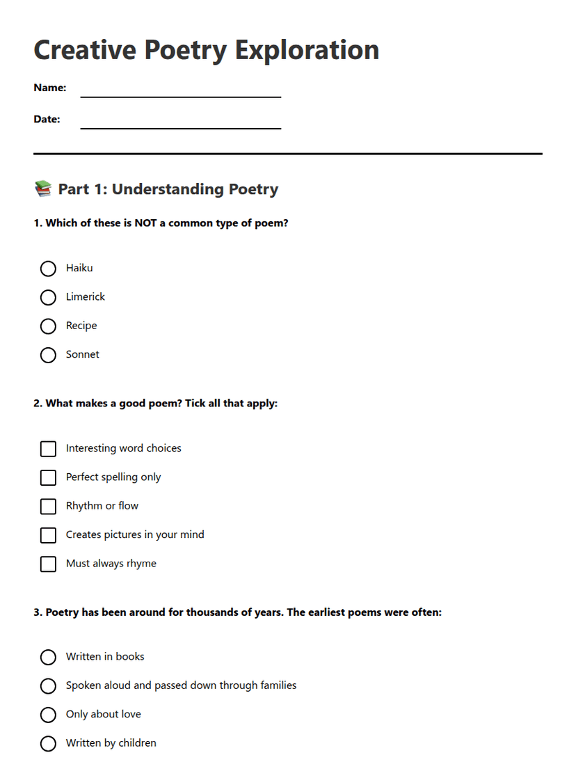 Creative Poetry Exploration