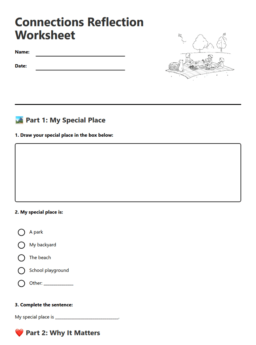 Connections Reflection Worksheet