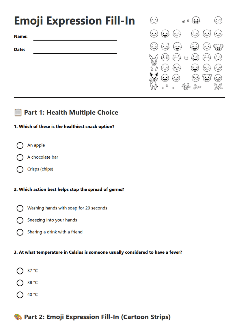 Emoji Expression Fill-In