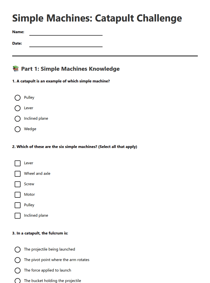 Simple Machines: Catapult Challenge