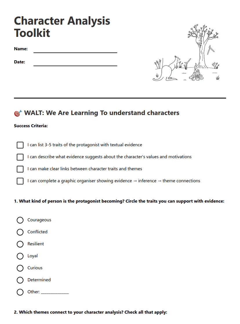 Character Analysis Toolkit
