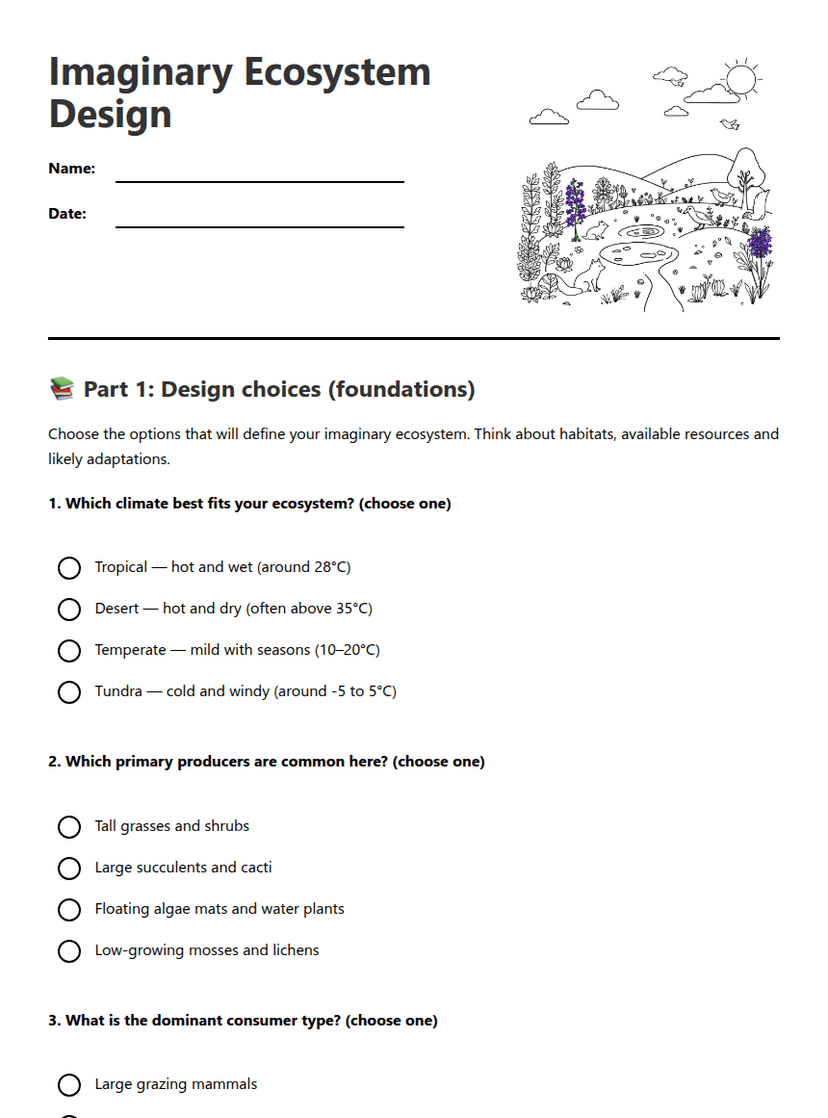 Imaginary Ecosystem Design