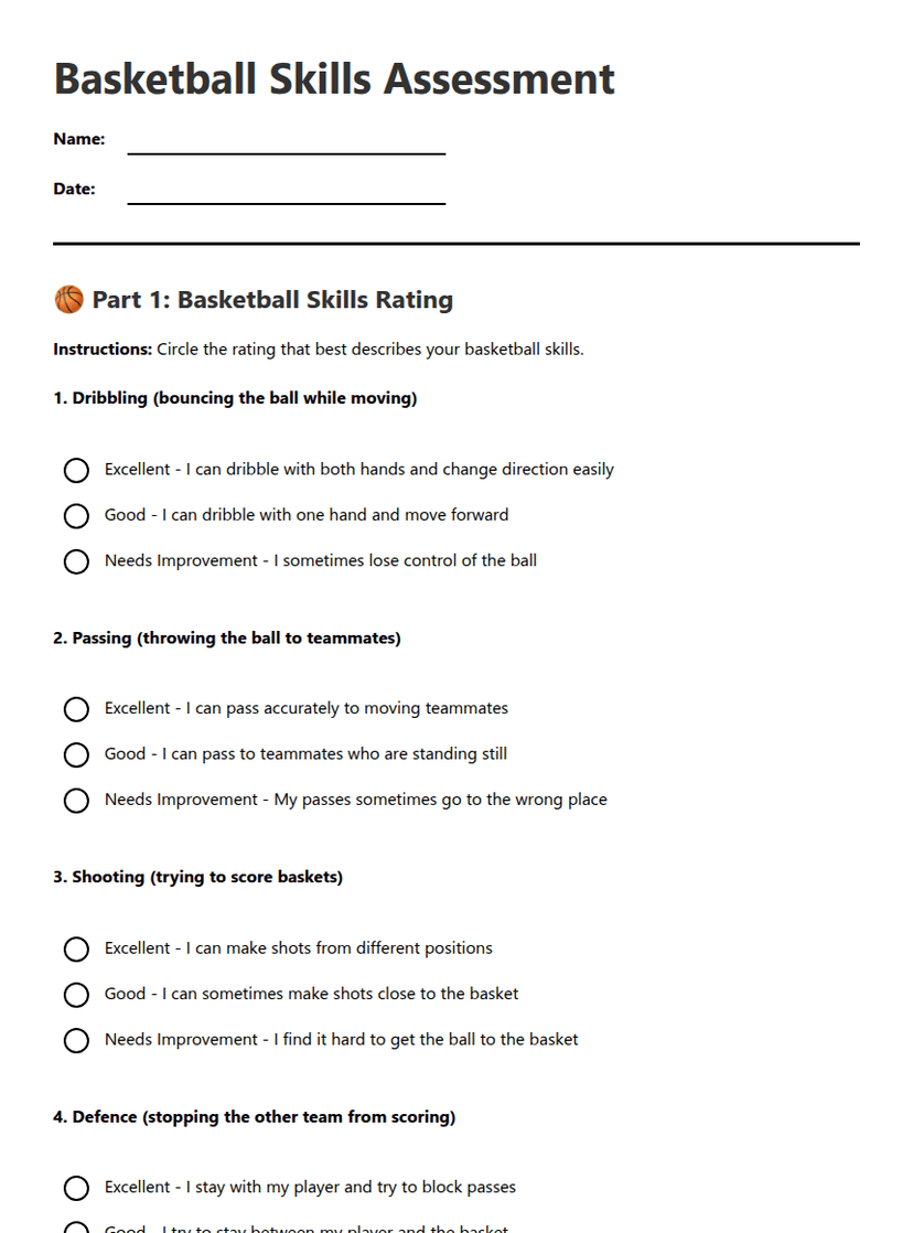 Basketball Skills Assessment