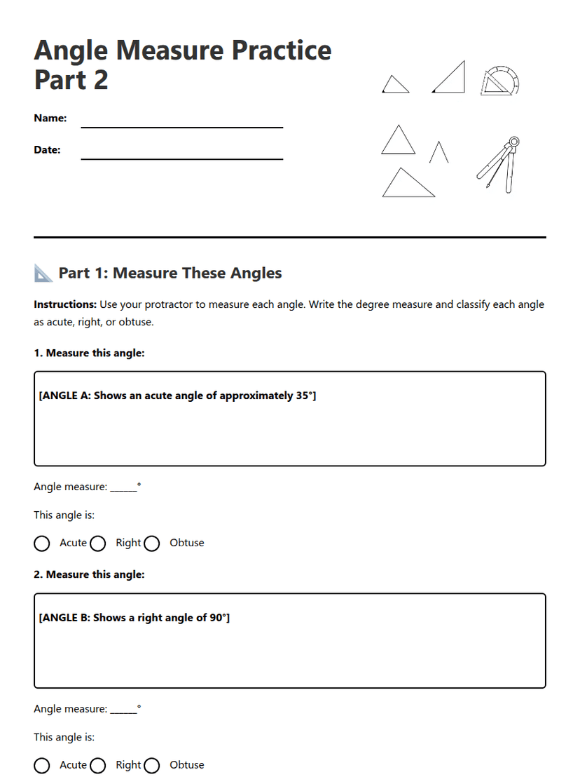 Angle Measure Practice Part 2