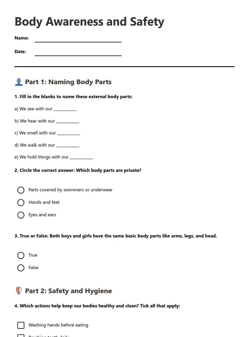 Body Awareness and Safety