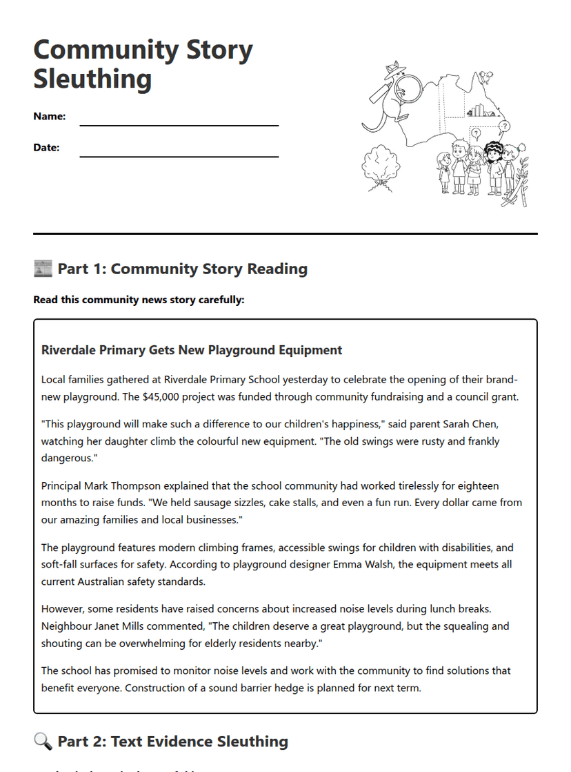 Community Story Sleuthing