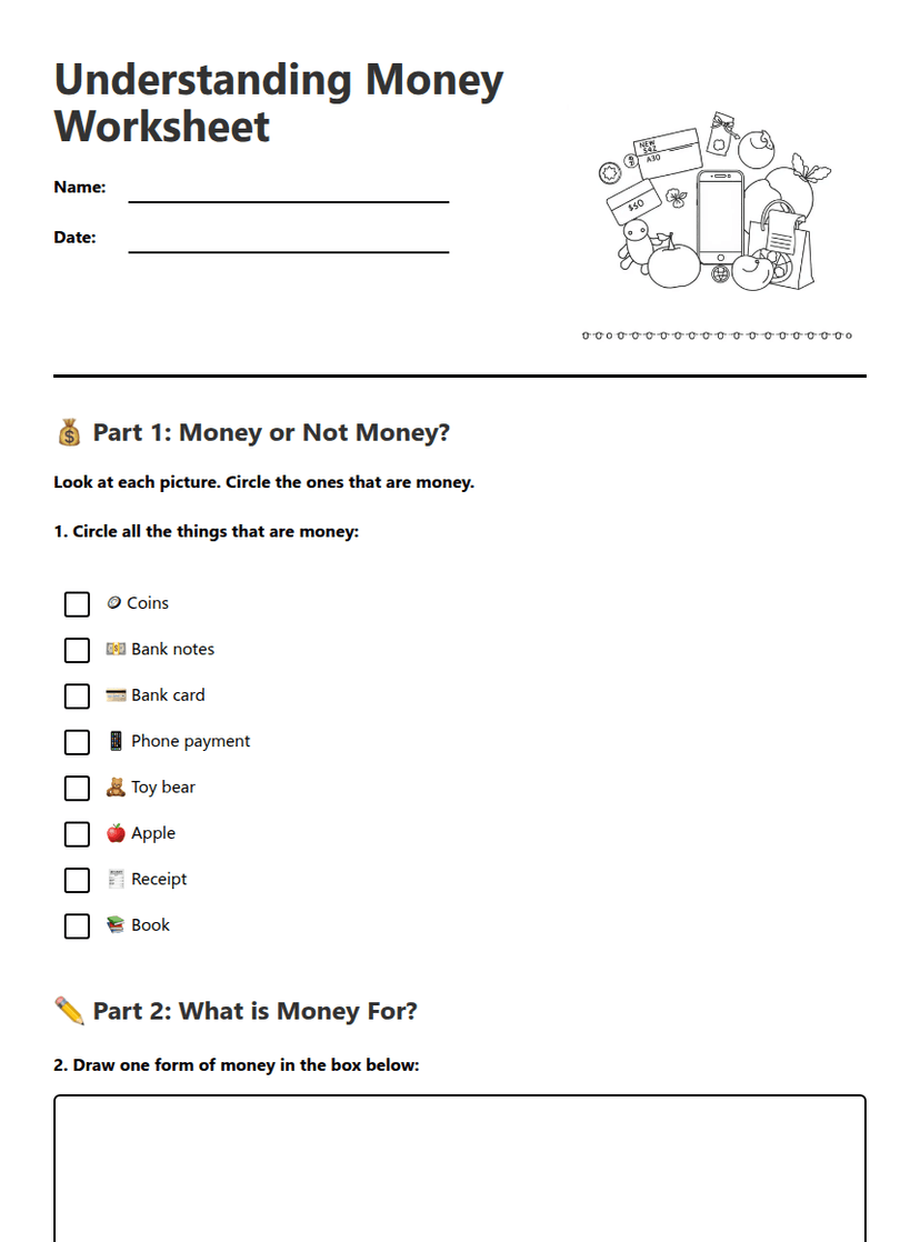 Understanding Money Worksheet
