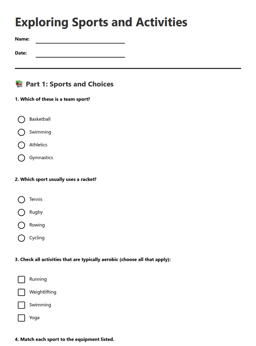 Exploring Sports and Activities