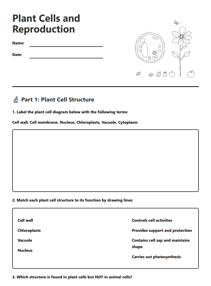 Plant Cells and Reproduction
