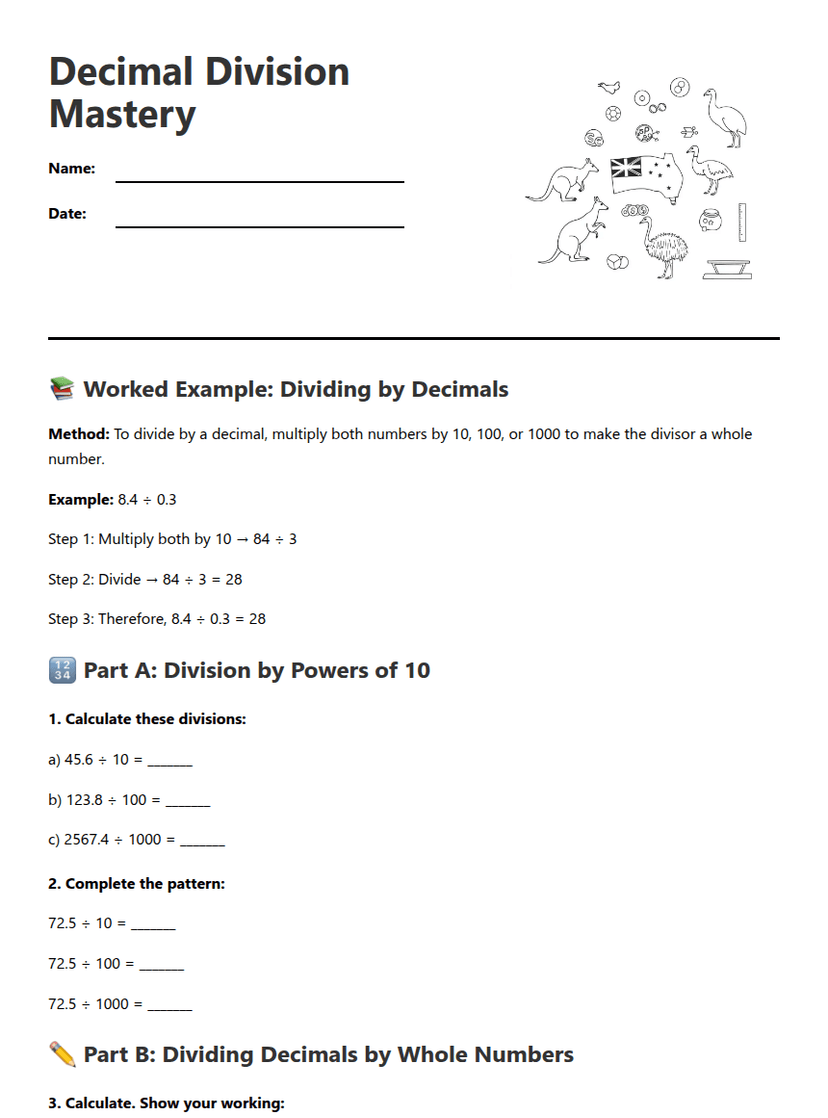 Decimal Division Mastery