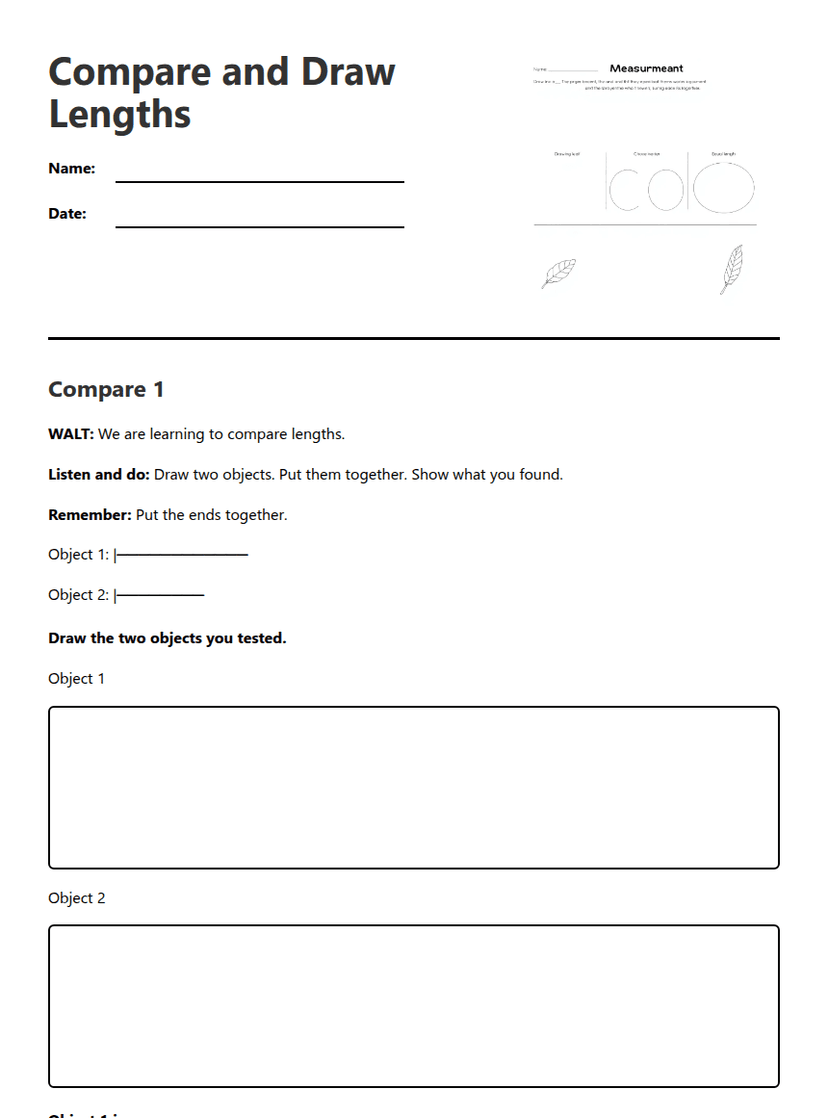 Compare and Draw Lengths