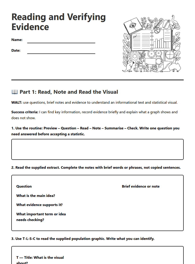 Reading and Verifying Evidence