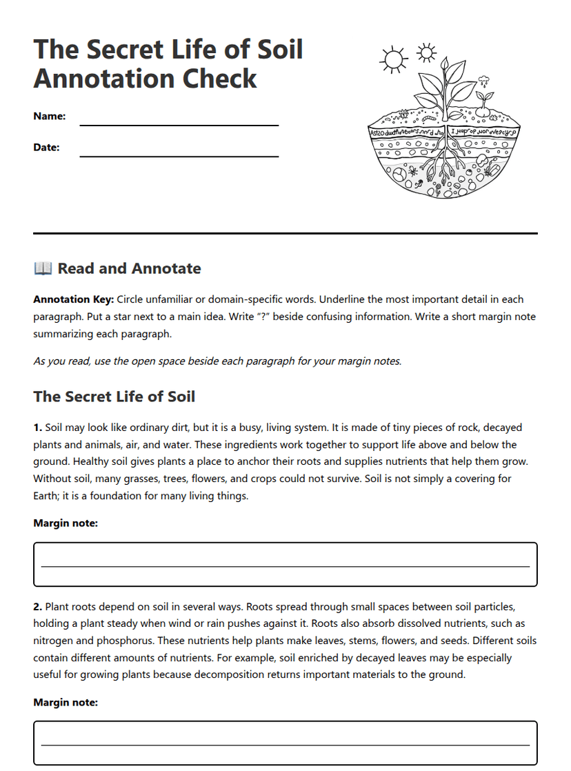 The Secret Life of Soil Annotation Check