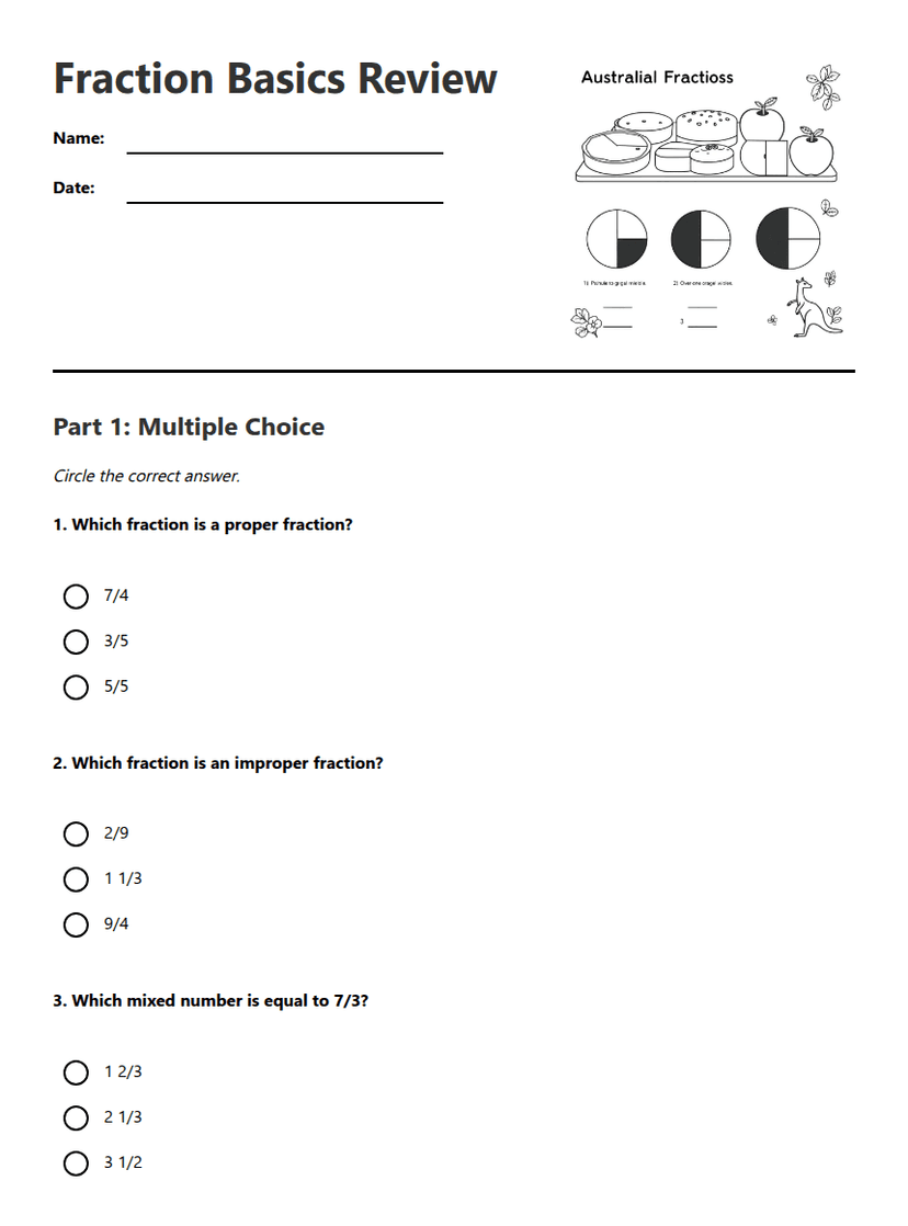 Fraction Basics Review