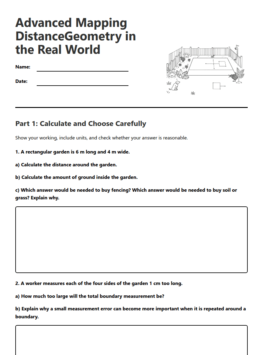 Advanced Mapping DistanceGeometry in the Real World worksheet preview
