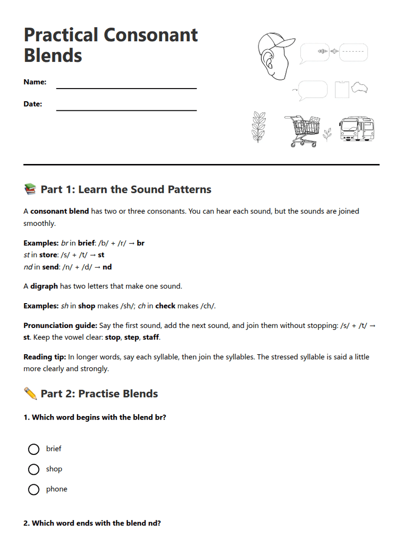 Practical Consonant Blends