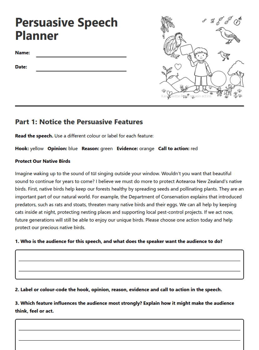 Persuasive Speech Planner