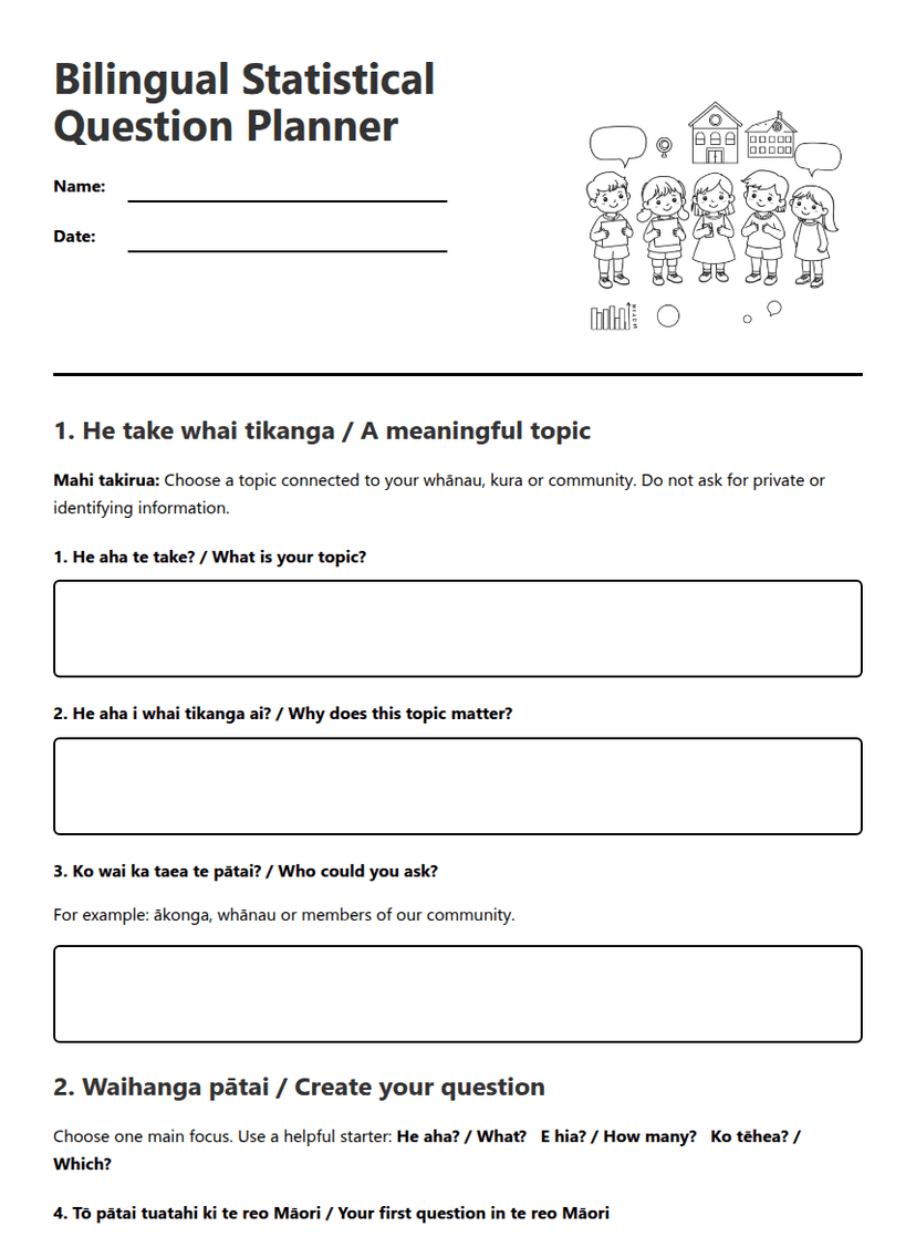 Bilingual Statistical Question Planner
