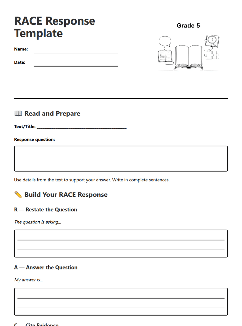 RACE Response Template