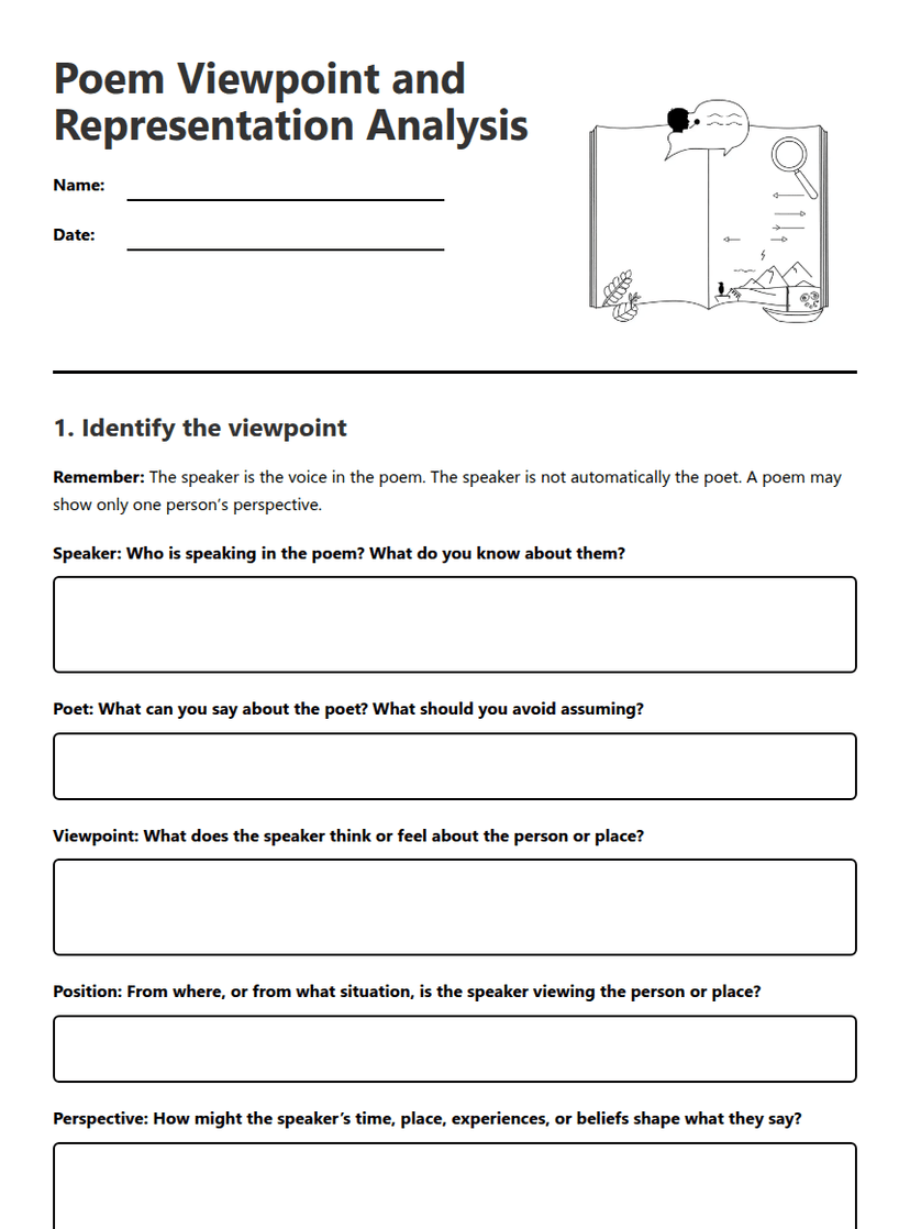 Poem Viewpoint and Representation Analysis