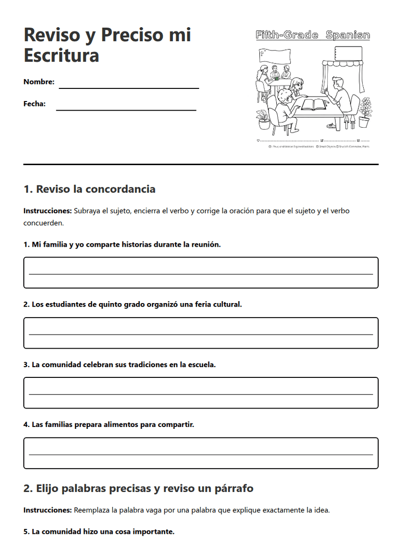 Reviso y Preciso mi Escritura