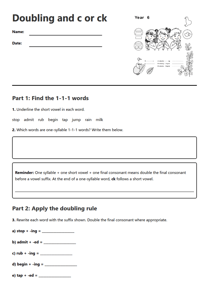Doubling and C or CK Rules