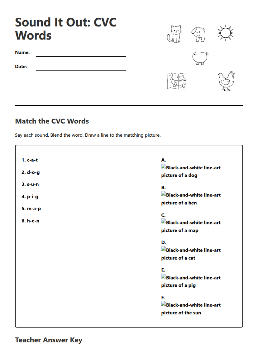 Sound It Out: CVC Words