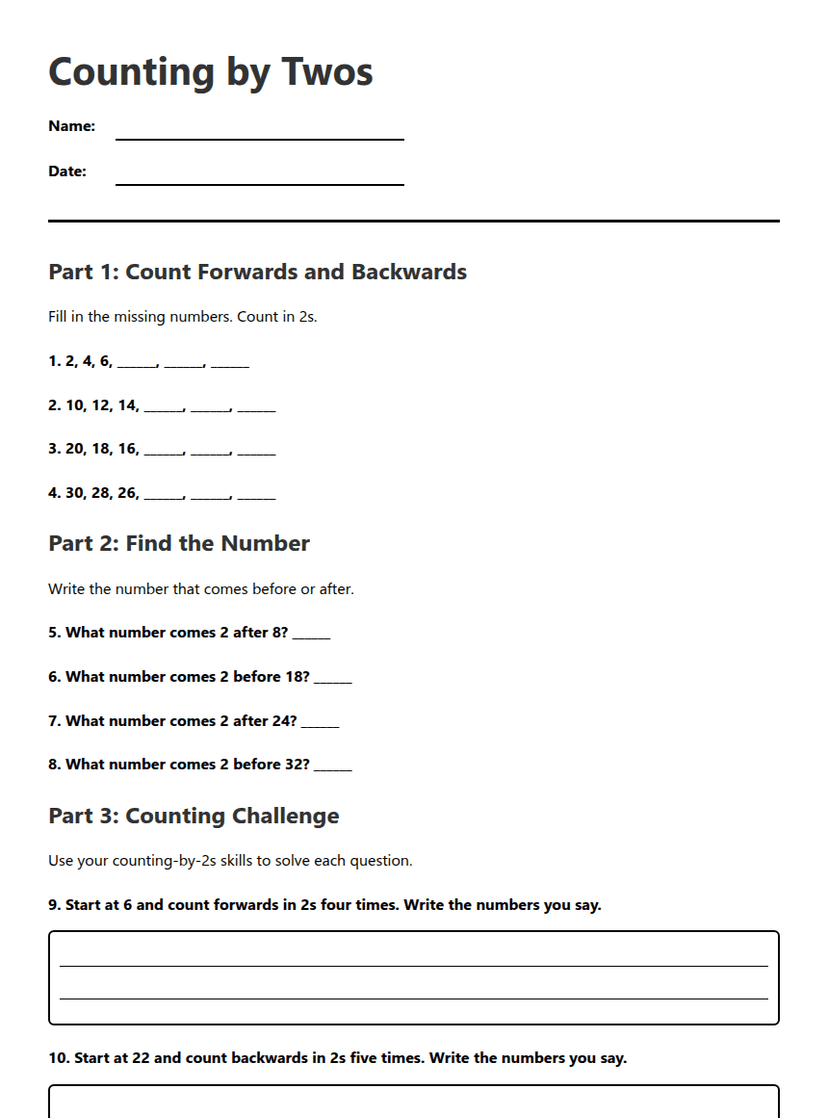 Counting by Twos