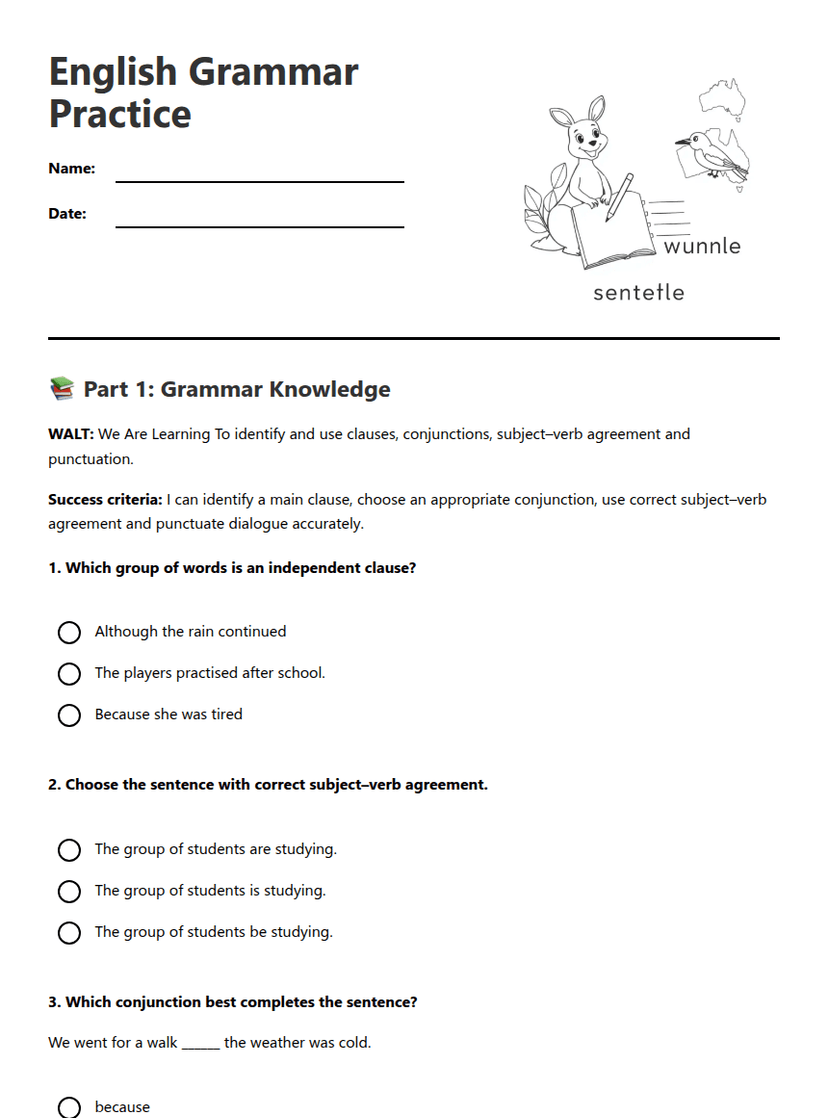 English Grammar Practice