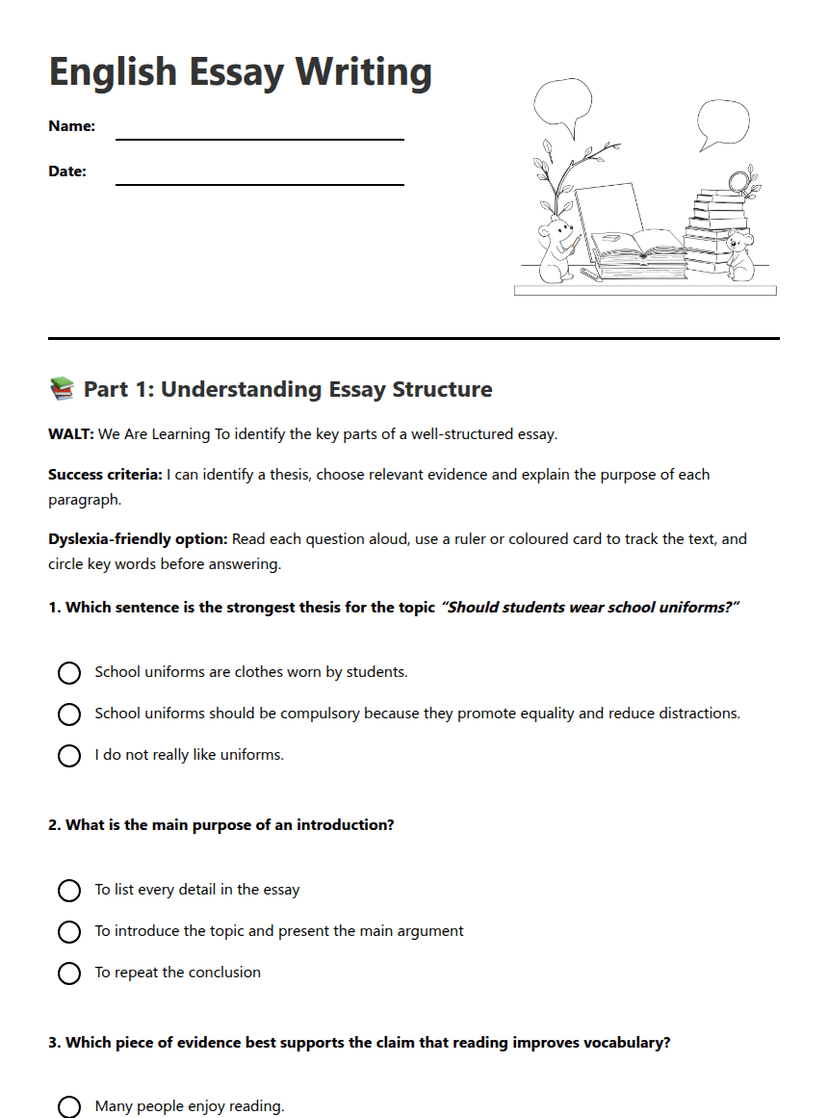 English Essay Writing
