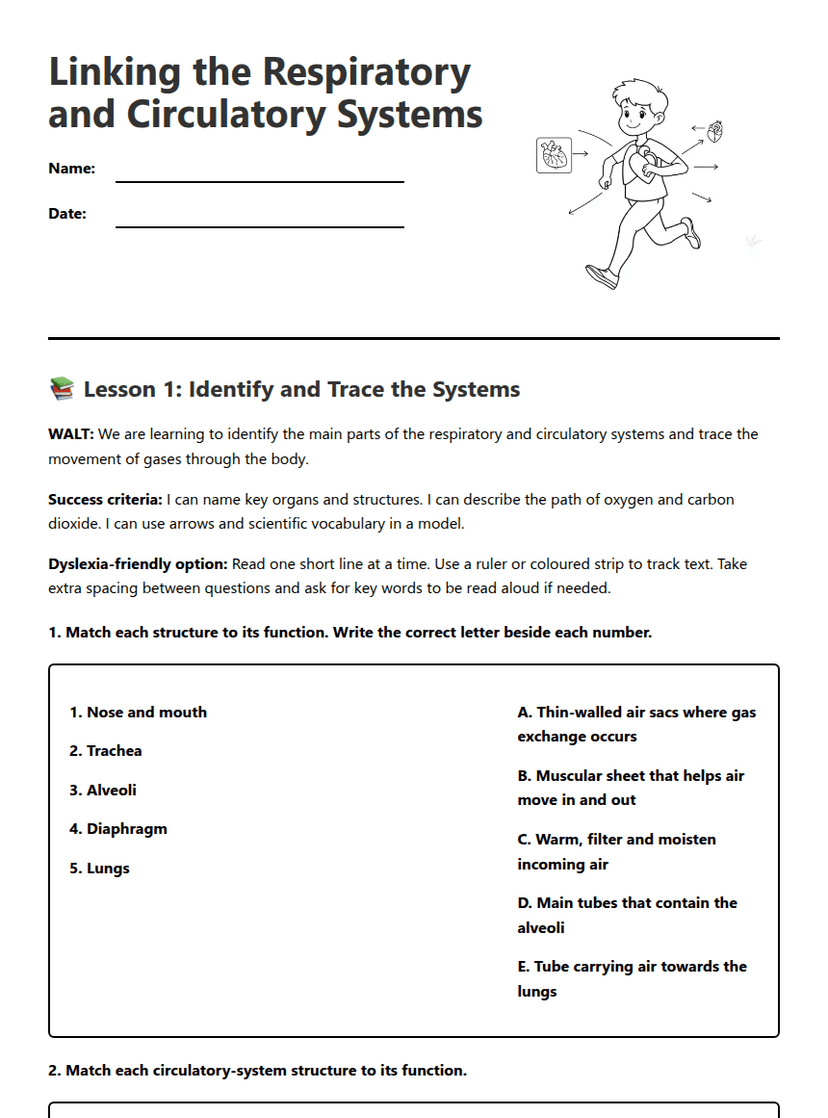 Respiratory and Circulatory Systems