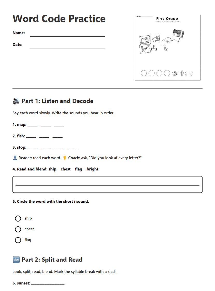 Word Code Practice