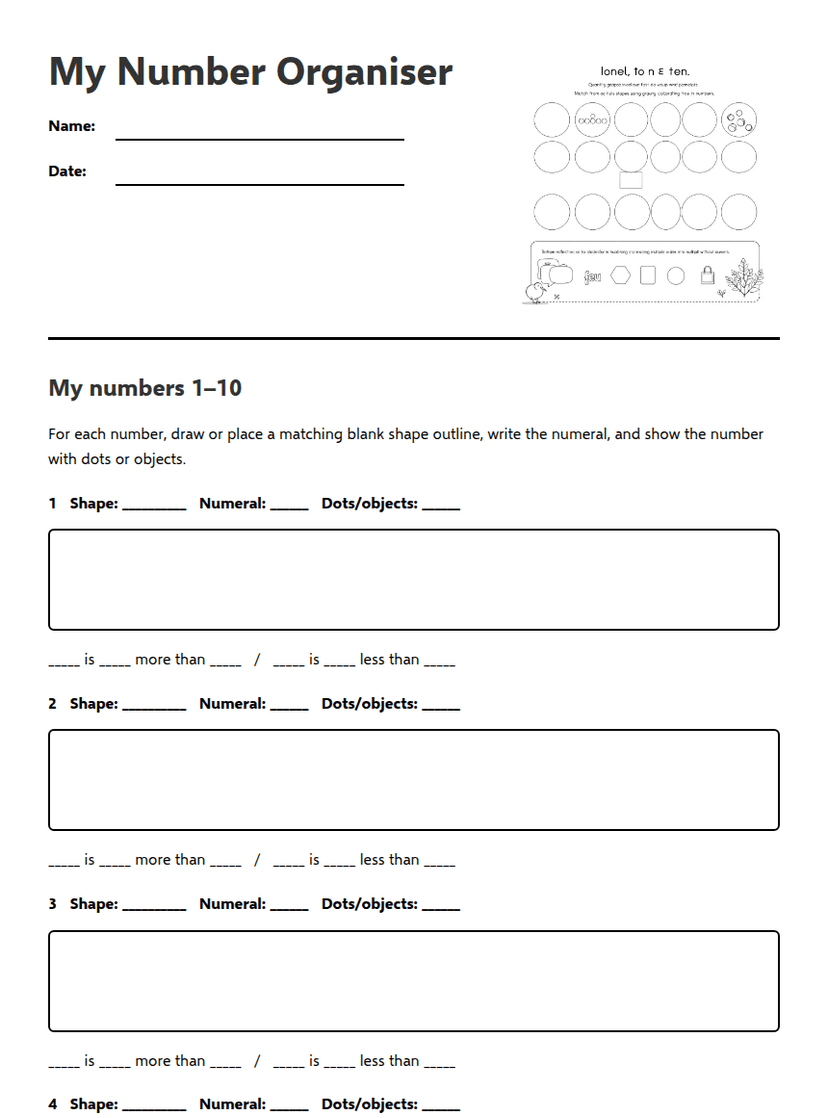 My Number Organiser