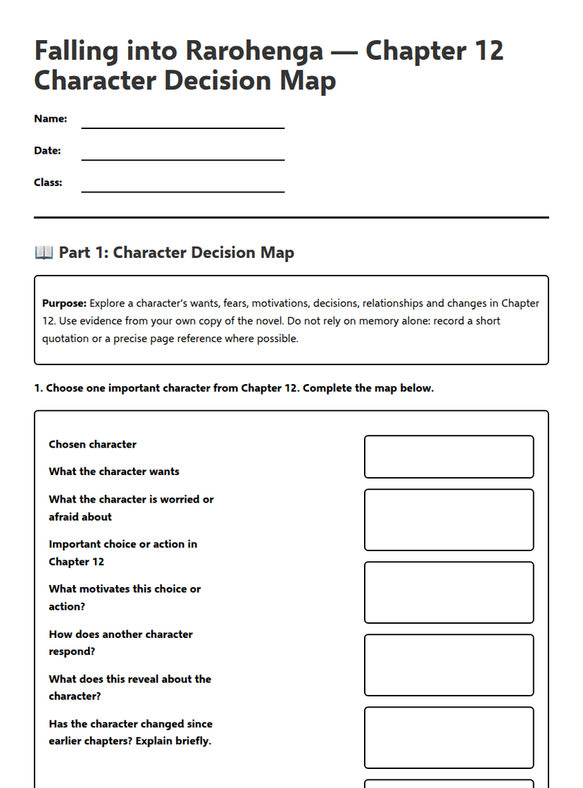 Chapter 12 Character Decisions