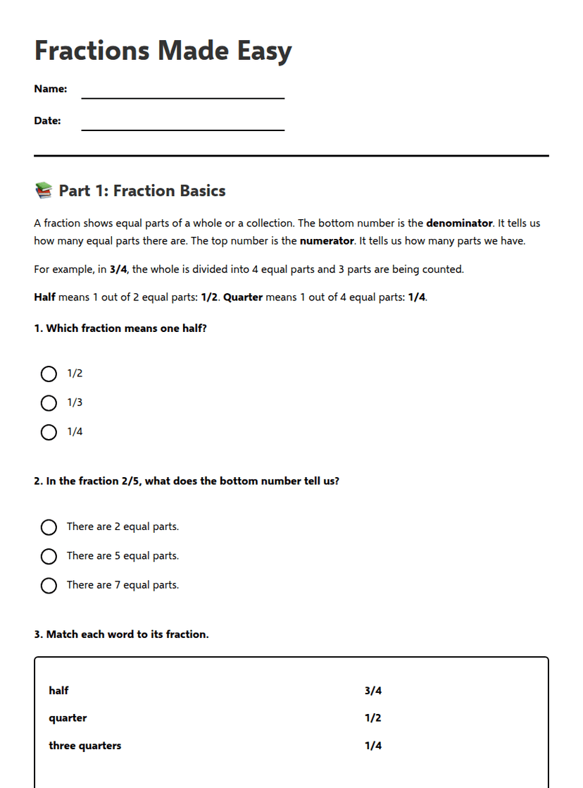 Fractions Made Easy