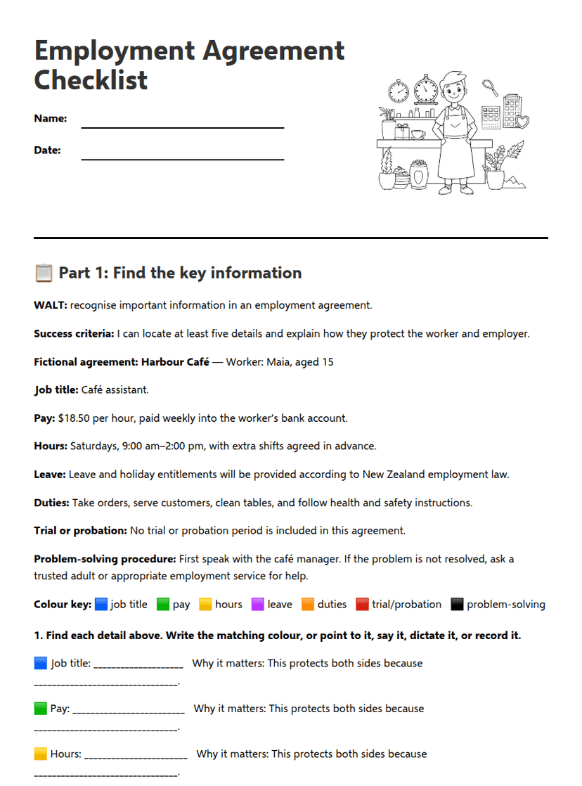 Employment Agreement Checklist