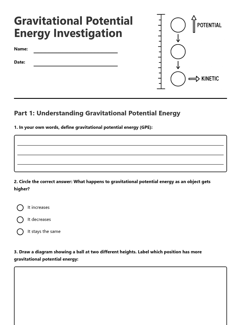 Gravitational Potential Energy Investigation
