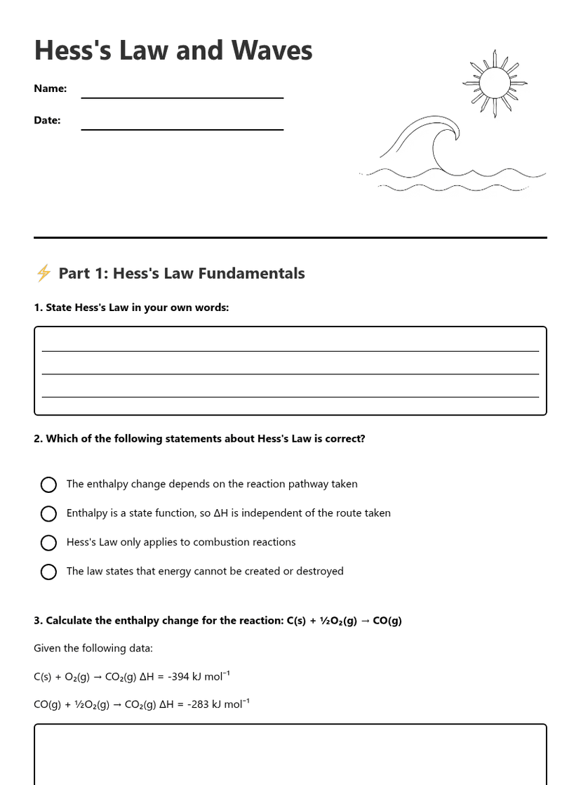 Hess's Law and Waves
