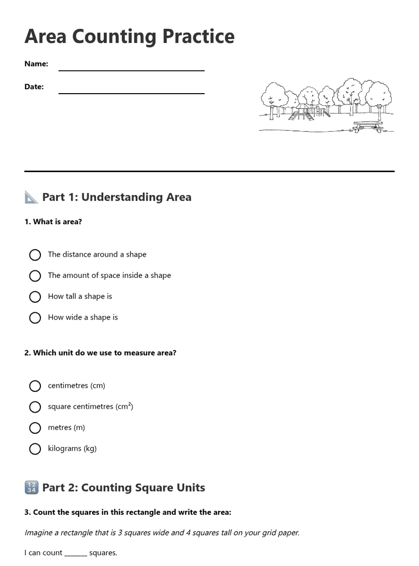 Area Counting Practice