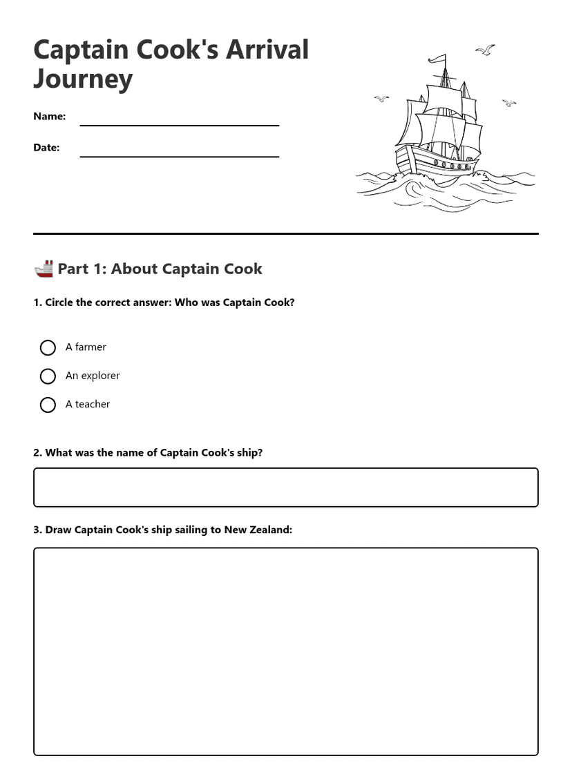 Captain Cook's Arrival Journey